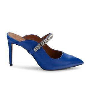 Kurt Geiger London Duke Embellished Leather Pumps Blue 36